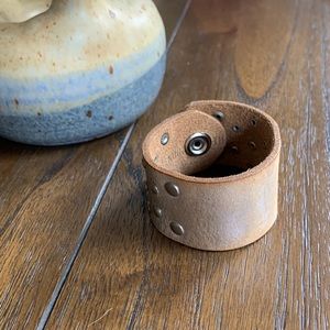 Original TroubleCuff Silver Stud Genuine Leather
